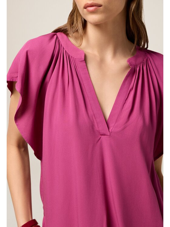 Oltre Oltre Blusa 2480J000718N019 Bordeaux Regular Fit