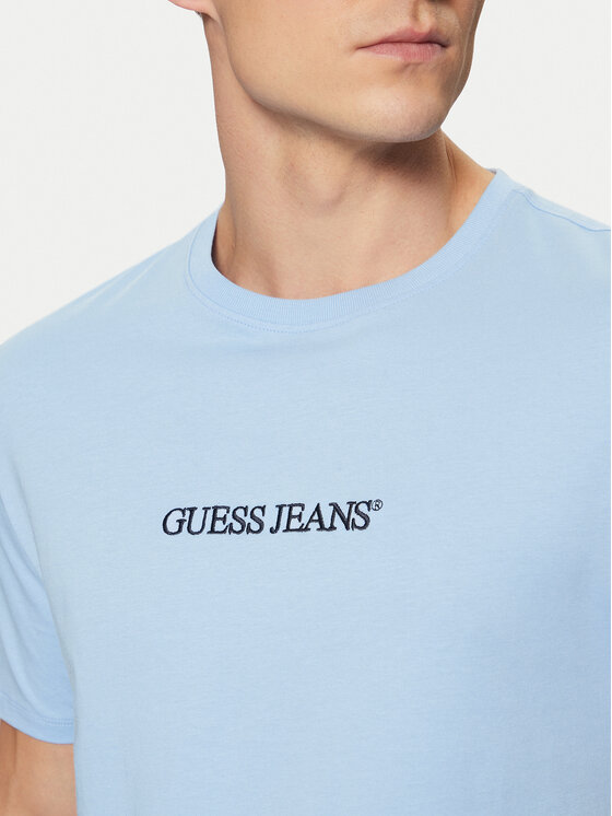Guess Jeans Guess Jeans Tričko M4YI52 K8HM0 Modrá Slim Fit
