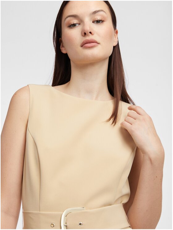Orsay Orsay Sukienka 421300082000__34 Beżowy Regular Fit