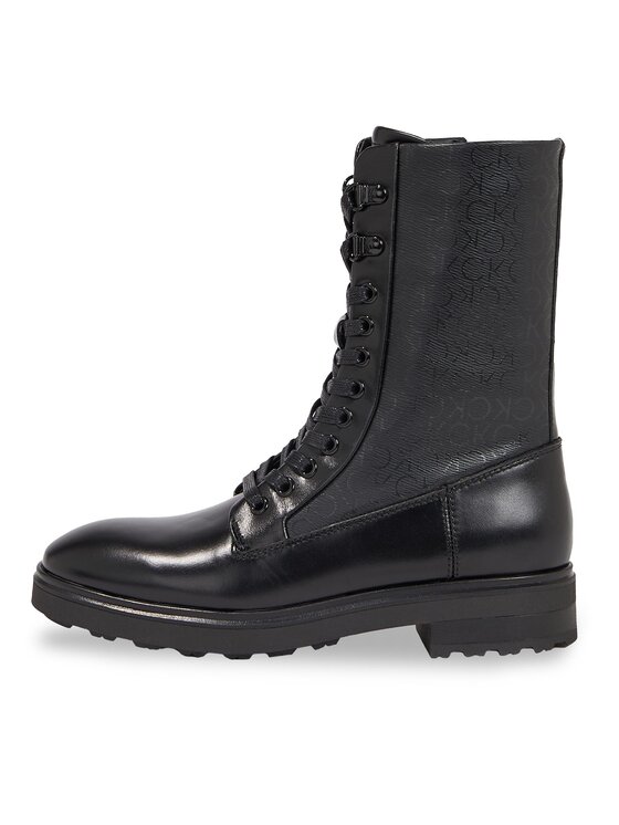 Calvin Klein Calvin Klein Planinarske cipele Cleat Combat Boot - Epi Mono Mix HW0HW01713 Crna