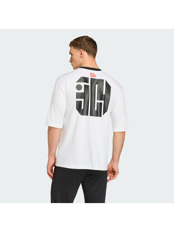 adidas adidas Koszulka techniczna Lamine Yamal Training Tee Biały Loose Fit