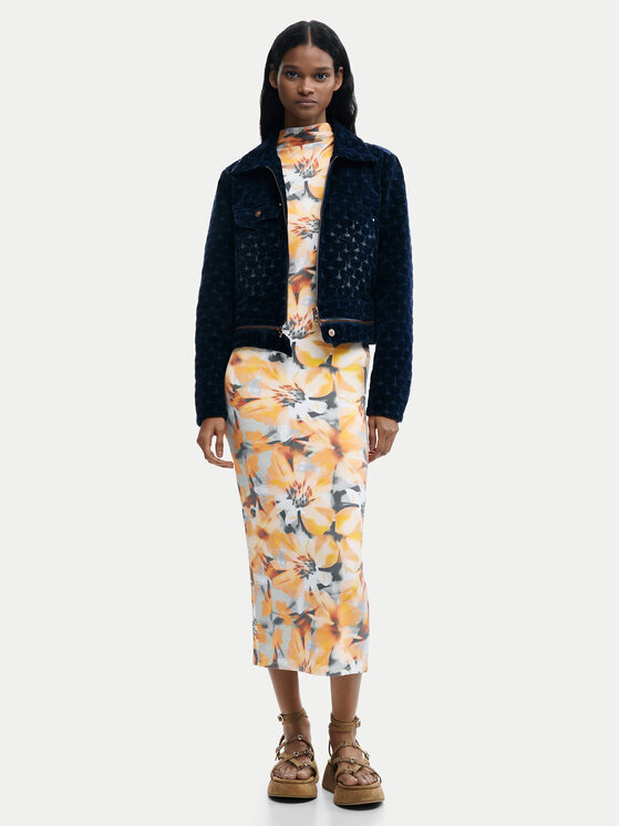 Desigual Desigual Nyári ruha Martha 26SWVK48 Sárga Slim Fit