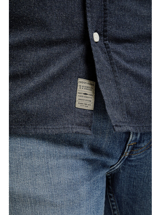 Cross Jeans Cross Jeans Koszula 35622-200 Niebieski Regular Fit