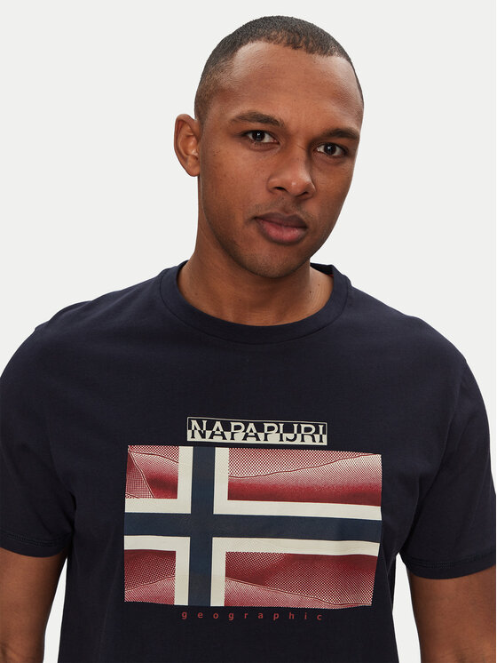 Napapijri Napapijri T-Shirt S-Lari NP0A4IE51761 Granatowy Regular Fit