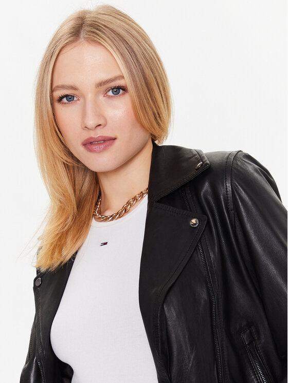 Salsa Salsa Lederjacke 127058 Schwarz Regular Fit