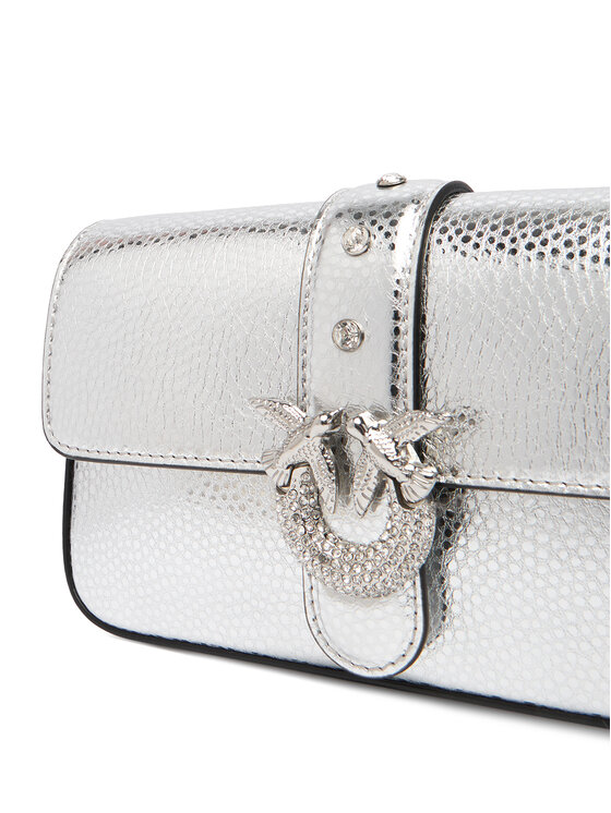 PINKO PINKO Handtasche Love One Slouchy Baby AI 25-26 PCPL 105353 A2WD Silberfarben