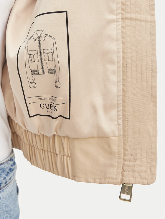 Guess Guess Μπουφάν μεταβατικό W6YL20 W2910 Μπεζ Regular Fit
