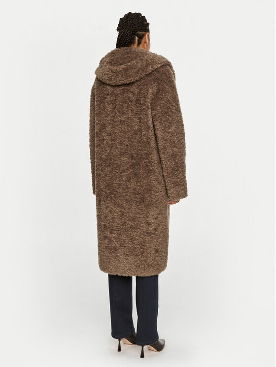 Luisa Spagnoli Luisa Spagnoli Kożuch Serra 541290 Brązowy Oversize
