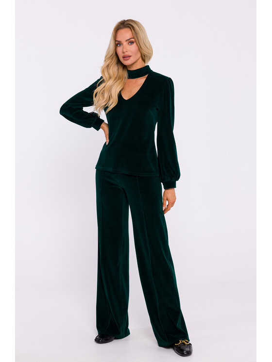 Made of Emotion Made of Emotion Bluzka M831 Zielony Girl Fit