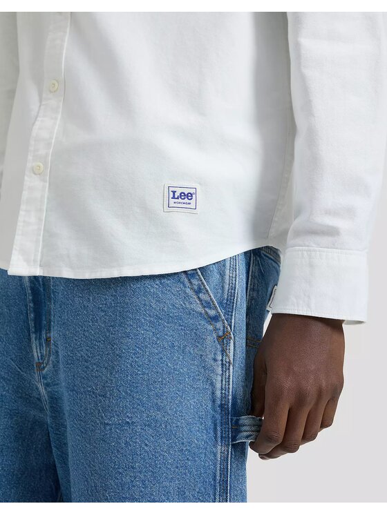 Lee Lee Koszula 112376595 Biały Regular Fit