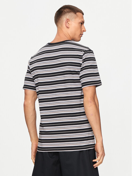 Converse Converse T-Shirt M Loose Fit Striped Tee 10027159-A01 Czarny Loose Fit