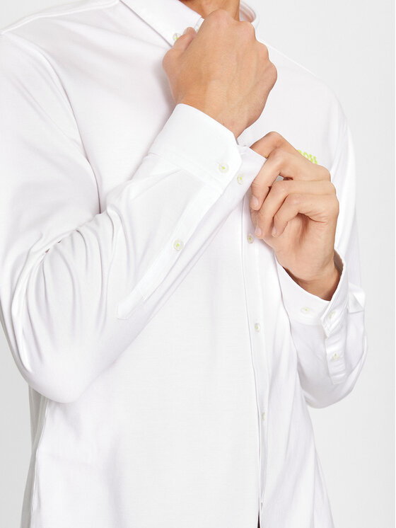 BOSS Boss Košile Biado_R 50497486 Bílá Slim Fit