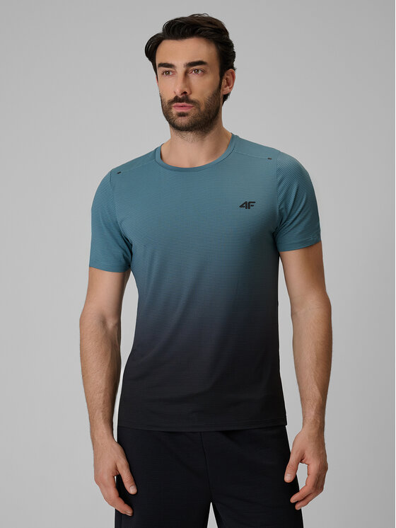 4F 4F Koszulka techniczna NO LIMITS Turkusowy Regular Fit