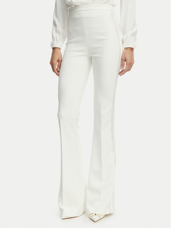 Elisabetta Franchi Elisabetta Franchi Auduma bikses PA-184-62E2-V290 Balts Slim Fit