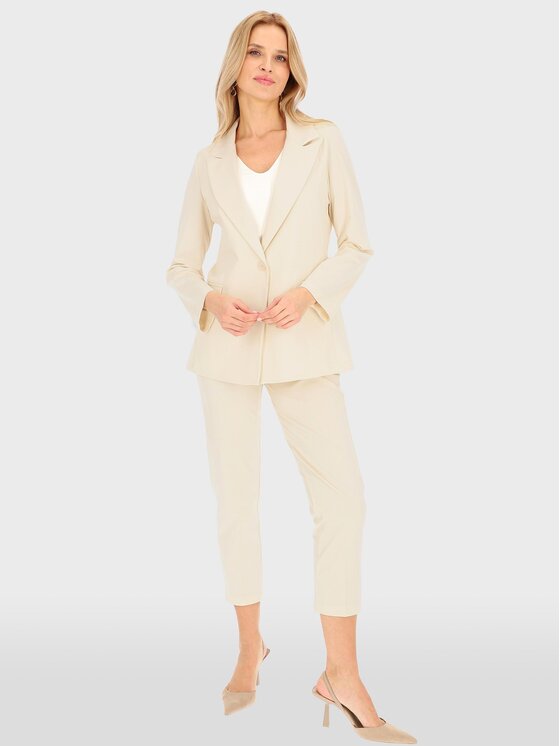Perso Perso Spodnie damskie PTE242402F Szary Fitted Fit