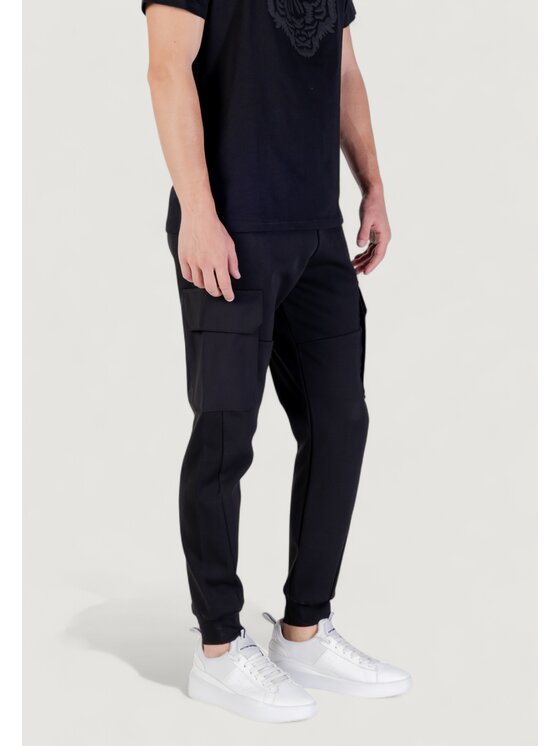 Antony Morato Antony Morato Pantaloni da tuta REGULAR FIT WITH LOGOED RUBBER FLAG Nero Regular Fit