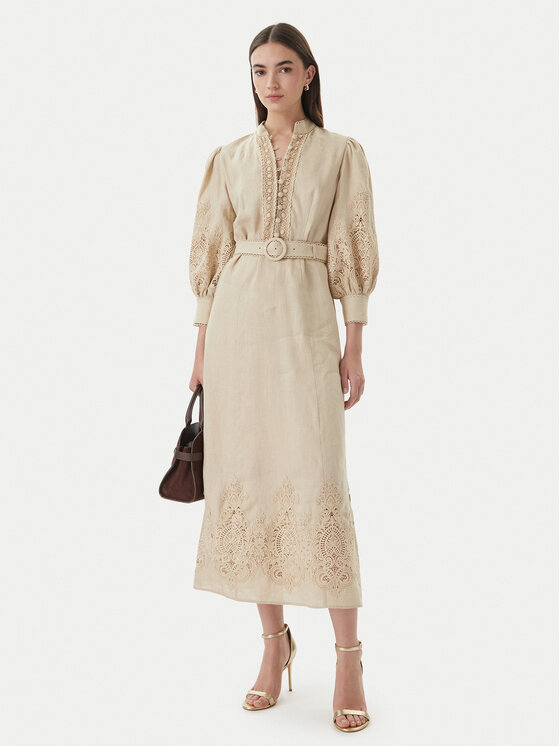 Luisa Spagnoli Luisa Spagnoli Coctailkleid Provina 542925 Beige Regular Fit