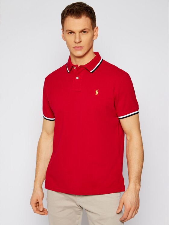 Polo Ralph Lauren Polo Ralph Lauren Polokošeľa Classics 710828369002 Červená Slim Fit