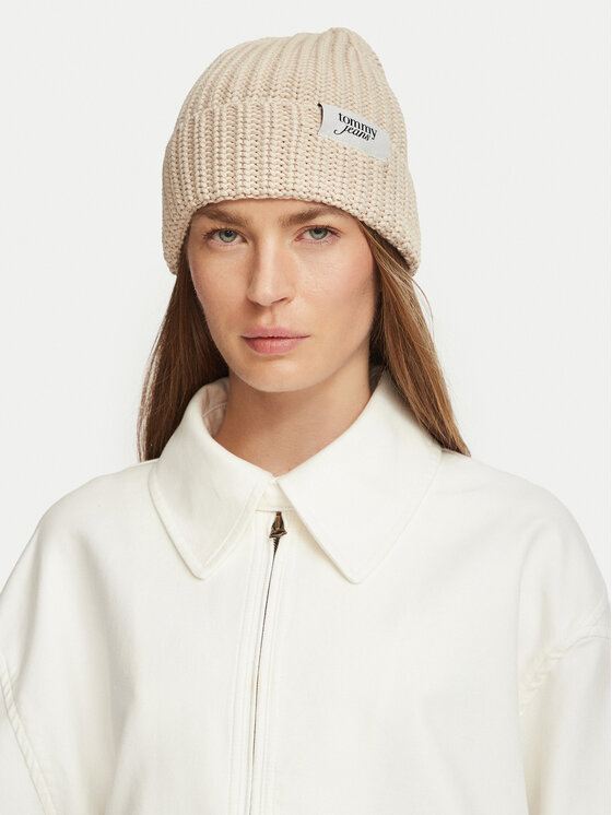Tommy Hilfiger Tommy Hilfiger Czapka Script AW0AW18972 Kremowy