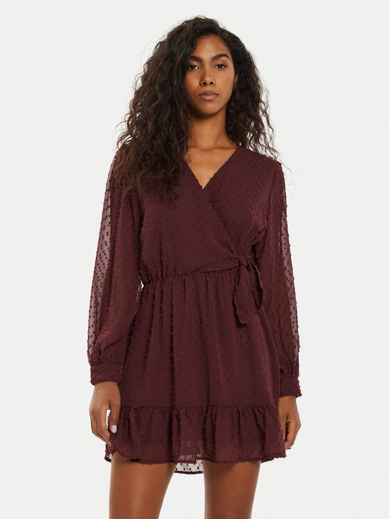 ONLY ONLY Rochie de zi Tiva 15224789 Vișiniu Regular Fit