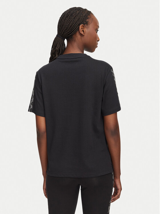 adidas adidas Тишърт Seasonal Essentials Animal Print 3-Stripes KH1550 Черен Regular Fit