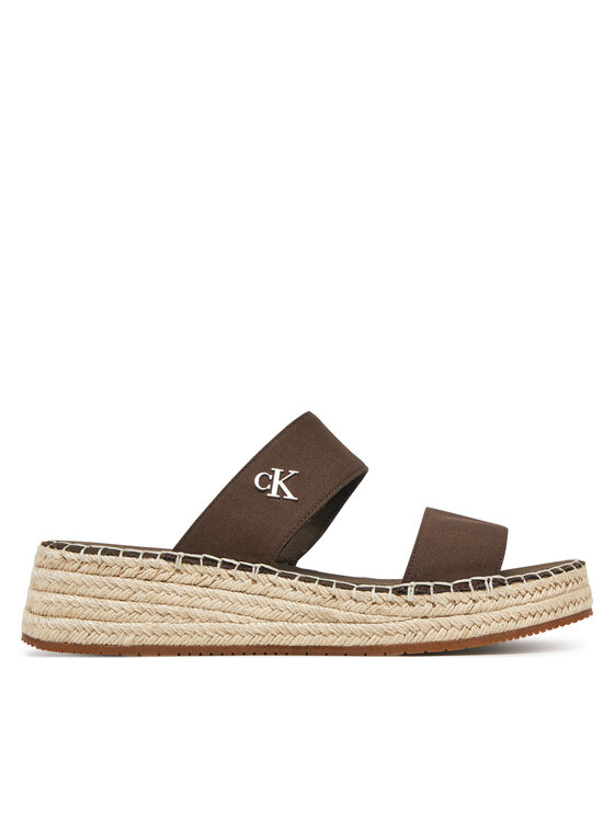 Calvin Klein Jeans Calvin Klein Jeans Şlapi Sporty Rope Mg Lth Webbing YW0YW01704 Maro