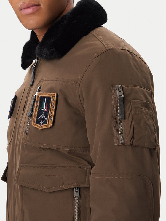 Aeronautica Militare Aeronautica Militare Žieminė striukė 262AB3108UCT03151 Ruda Regular Fit