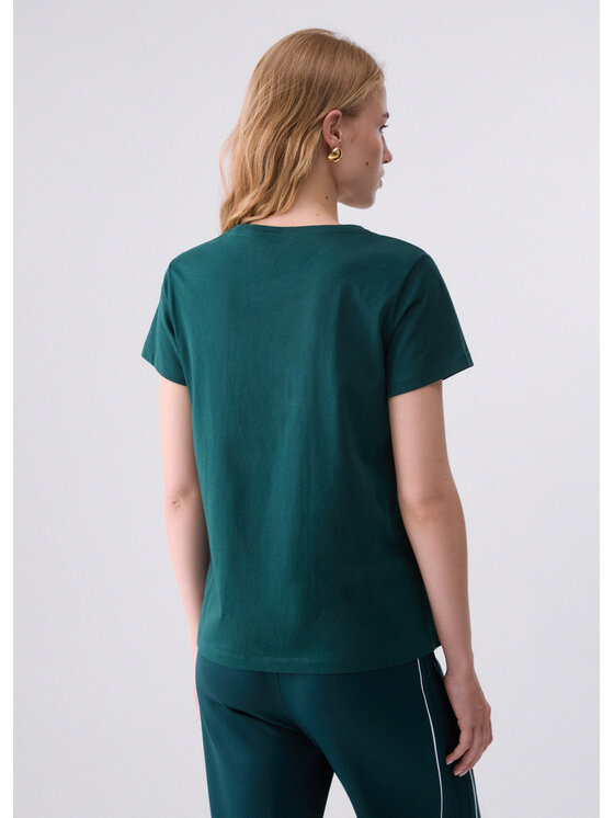 Liu Jo Liu Jo T-shirt TF6240JS923L9298 Verde Regular Fit