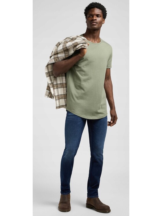 Lee Lee T-shirt Shaped Tee Verde Regular Fit