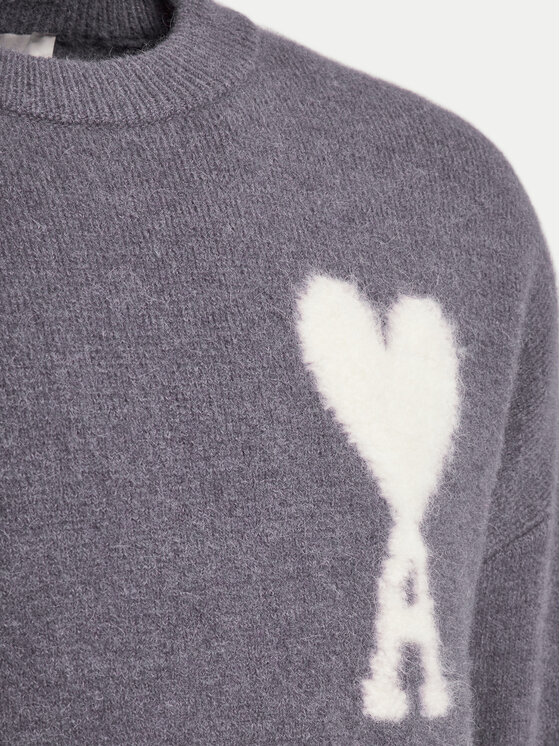 AMI Paris AMI Paris Sweter UKS025.KN0032 Fioletowy Relaxed Fit