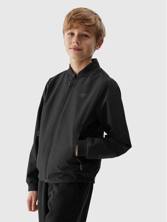 4F 4F Prechodná bunda 4FJWSS24TJACM130-21S Čierna Regular Fit
