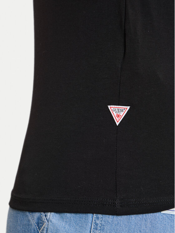 Guess Guess Tričko F6GI09 J1314 Čierna Slim Fit