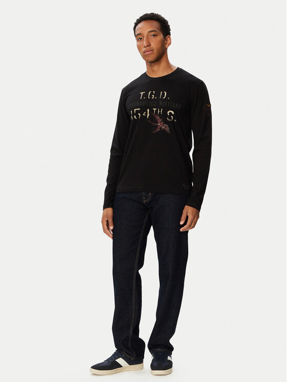 Aeronautica Militare Aeronautica Militare Longsleeve 262TS2569UJ00641 Nero Regular Fit