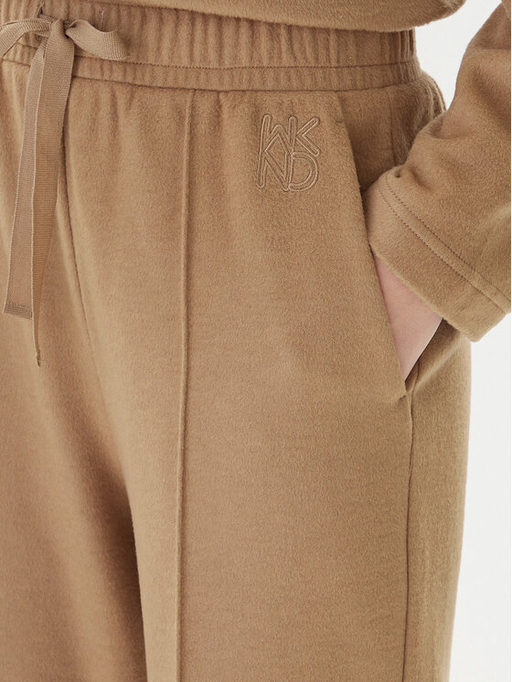 Weekend Max Mara Weekend Max Mara Pletene hlače Sponda 2525786022 Bež Straight Fit