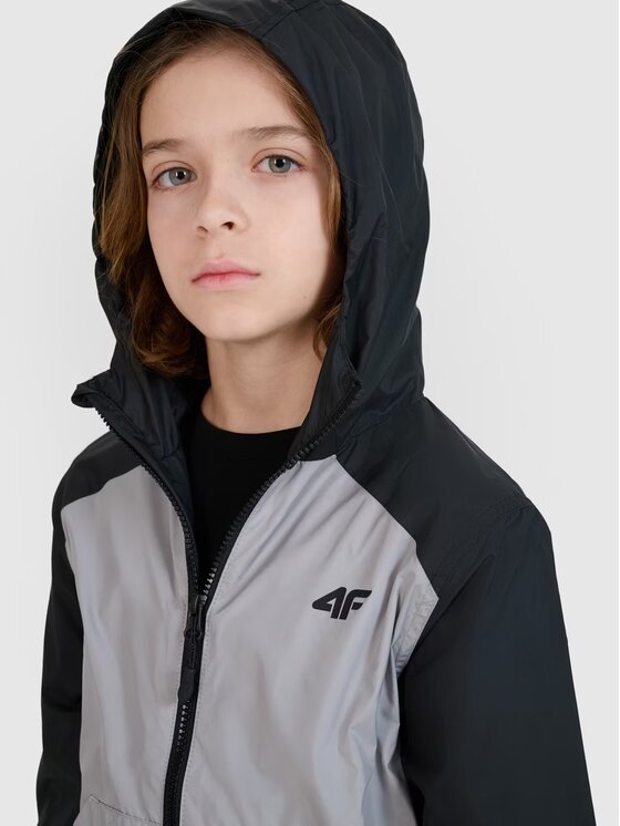4F 4F Μπουφάν μεταβατικό 4FJWSS25TJACM185-25S Γκρι Regular Fit