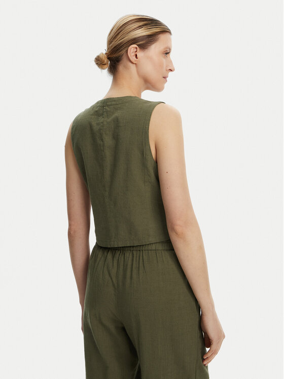Vero Moda Vero Moda Prsluk Caia 10333795 Zelena Regular Fit