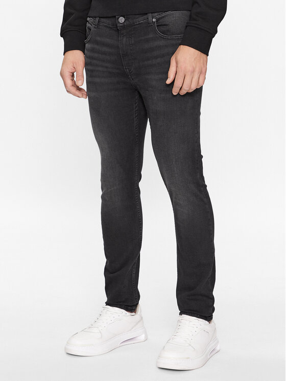 KARL LAGERFELD Džinsi 265801 534835 Melns Slim Fit