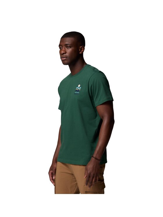 Columbia Columbia T-Shirt 203645 Zielony Regular Fit