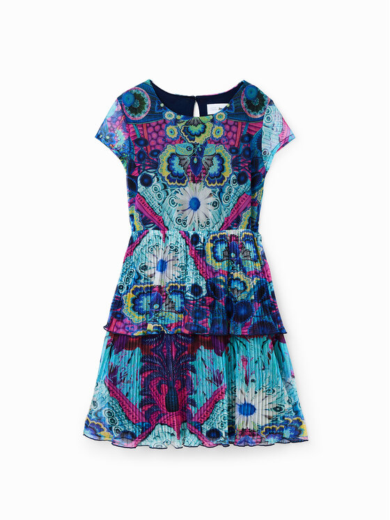 Desigual Desigual Rochie de zi 23SGVK19 Albastru Regular Fit
