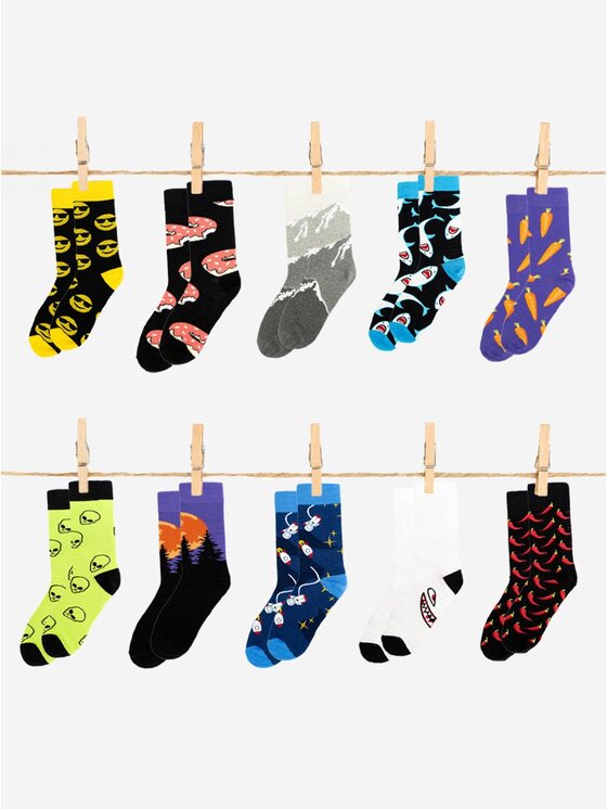 Urban Socks Urban Socks Skarpety Wysokie Męskie Zestaw 10 Par Skarpet Urban Socks Set Mix ML10 41-46 Kolorowy