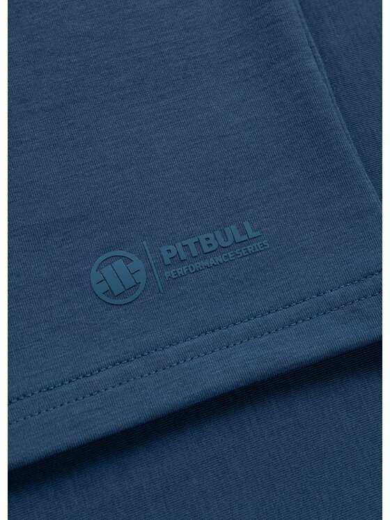 PITBULL PITBULL Koszulka techniczna Casual Sport SMALL LOGO Niebieski Regular Fit