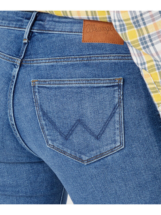 Wrangler Wrangler Jeansy W28K4736Y Niebieski Skinny Fit