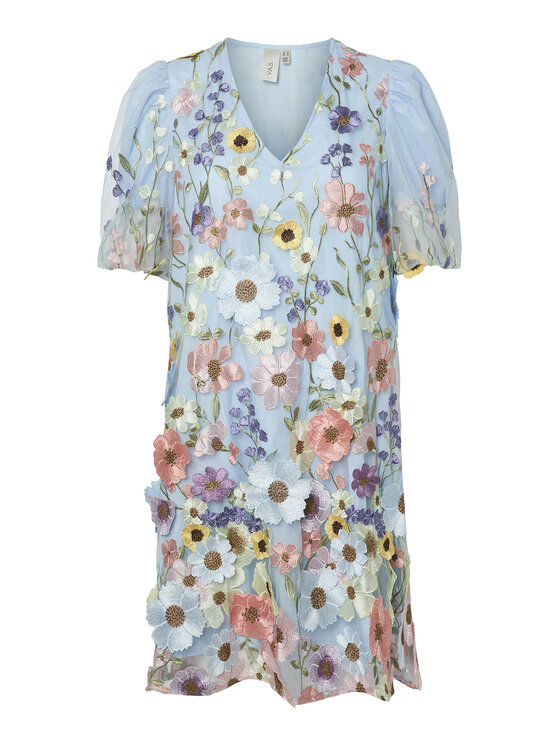 YAS YAS Rochie cocktail Flowering 26037387 Albastru celest Loose Fit