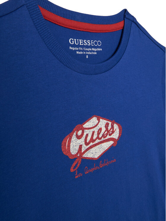 Guess Guess Póló L6RI02 K8HM4 Kék Regular Fit