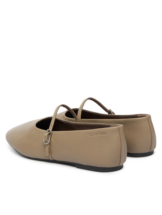 Calvin Klein Calvin Klein Μπαλαρίνες Oblique Ballerina Mj Lth Hdw HW0HW02847 Καφέ