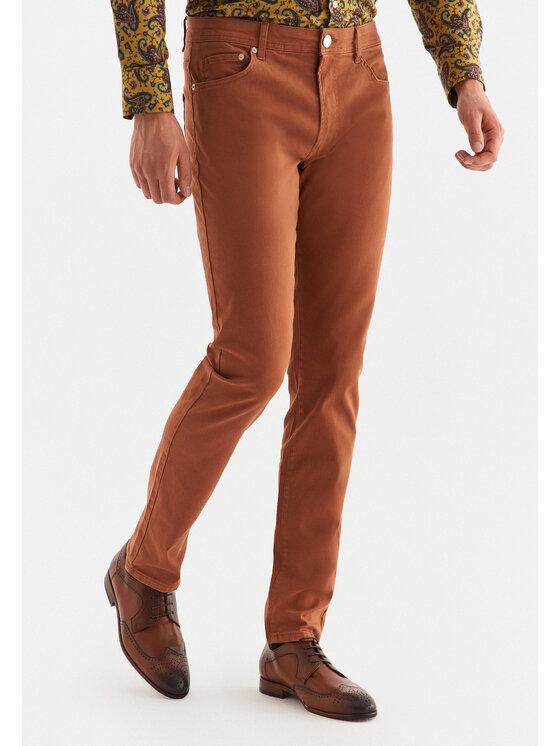 Pako Lorente Pako Lorente Spodnie materiałowe P22SF-WX-022 Brązowy Slim Fit