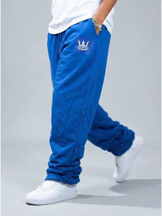 Jigga Wear Jigga Wear Spodnie dresowe 130642 Niebieski Regular Fit