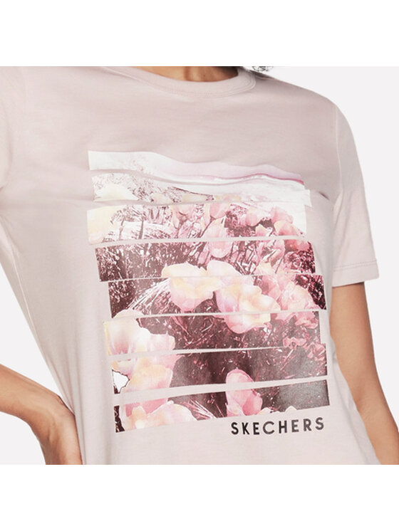 Skechers Skechers T-Shirt WTS398-LPK Różowy Regular Fit