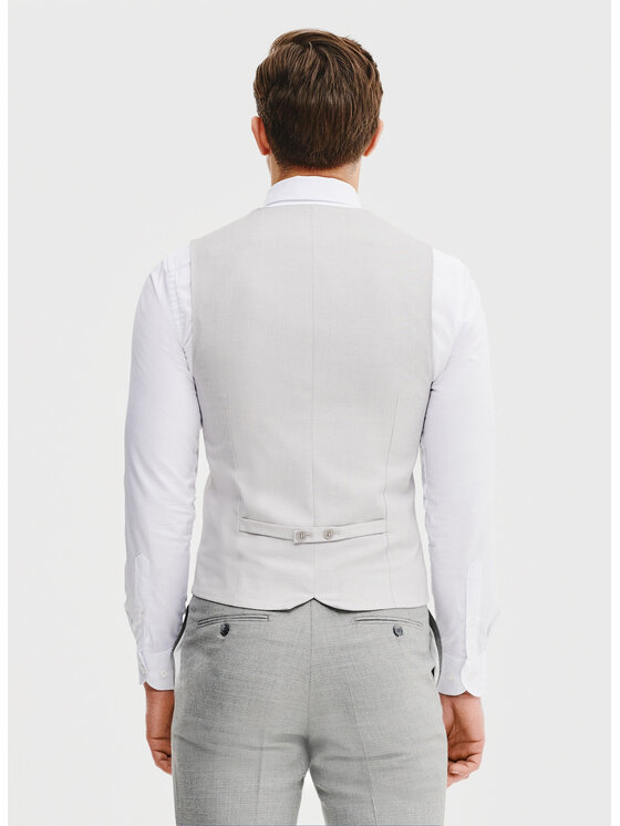 Pako Lorente Pako Lorente Kamizelka P25SF-8X-004 Szary Slim Fit
