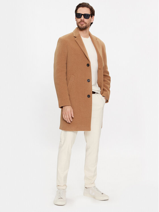 Tommy Hilfiger Tommy Hilfiger Volneni plašč MW0MW32963 Rjava Regular Fit